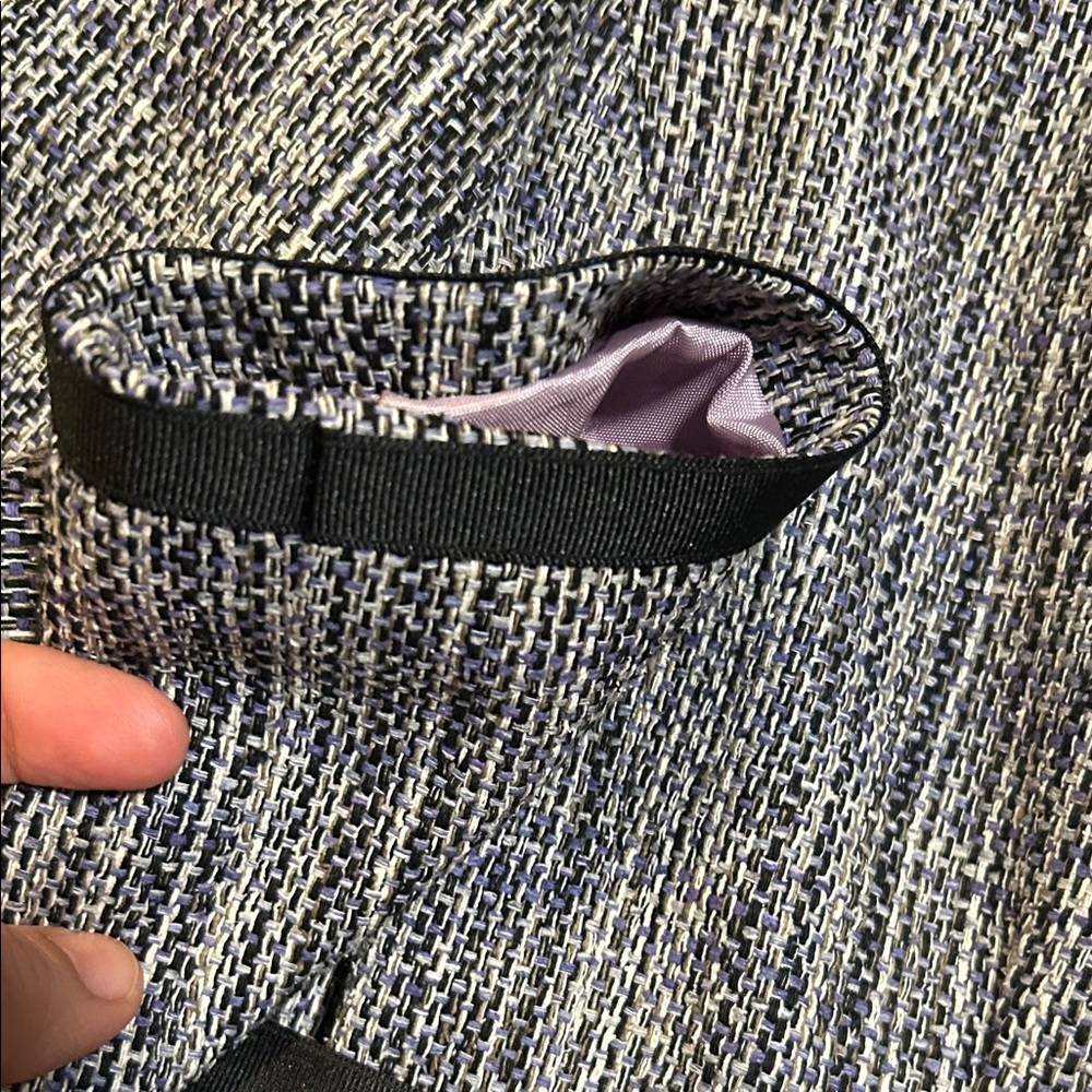 Symmetry Black and Purple Textured Blazer - Picture 4 of 11